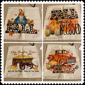 Set of 4 fall pillow covers‎